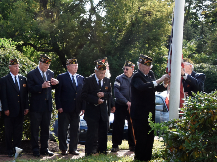 Veteran Flag lowering ceremony 2017